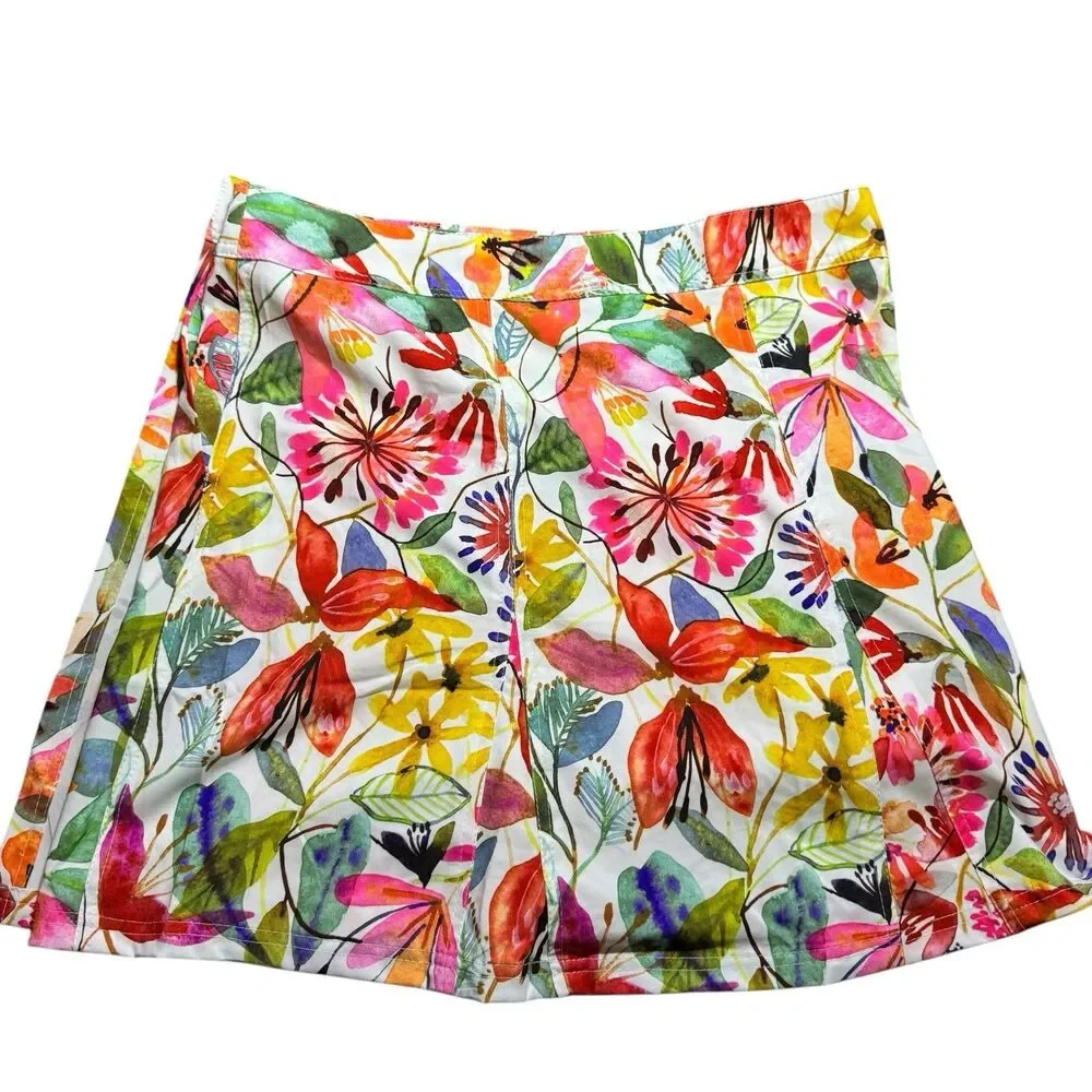 Rip‎ Skirt Hawaii Women’s Size 2xl Xxl Wildflower Watercolor Floral Skirt